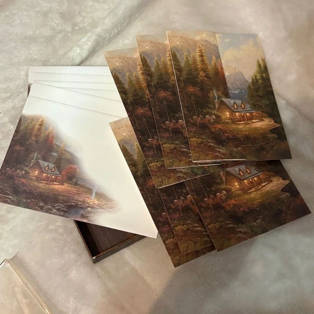 Thomas Kincade box of 6 cards and 6 envelopes